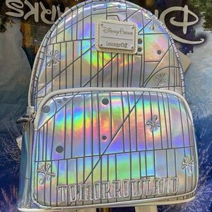 NWT Loungefly Disney Parks Iridescent Tomorrowland Wall Mini Backpack